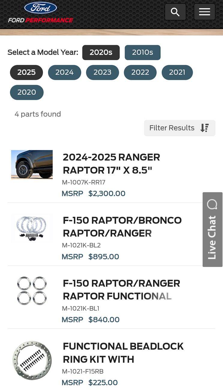 Ford Ranger Ford Performance Tune not approved for 2025 Raptor Ranger 1000003708