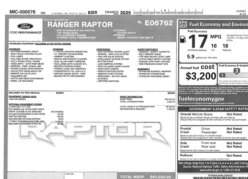 Ford Ranger Ranger Raptor hold released today 1710971100232-3h-