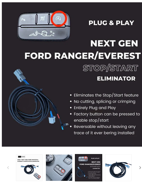 Ford Ranger Disabled auto start / stop with eliminator kit (4DTECH) and it works 1715105236538-ay