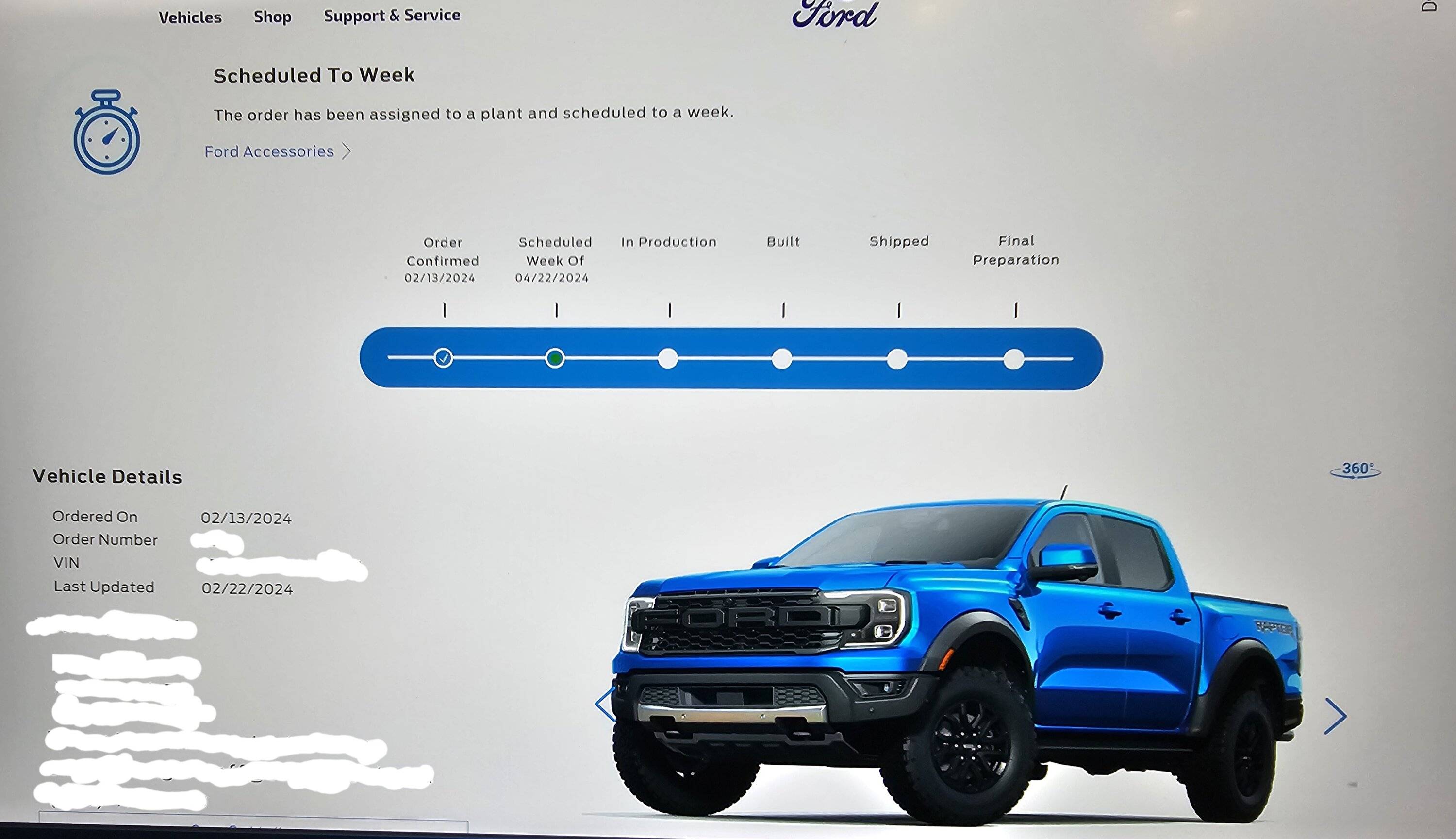 Ford Ranger 2024 Ranger Scheduling This Week (2/22/24) for Production Weeks 4/1 - 4/22 20240222_182259