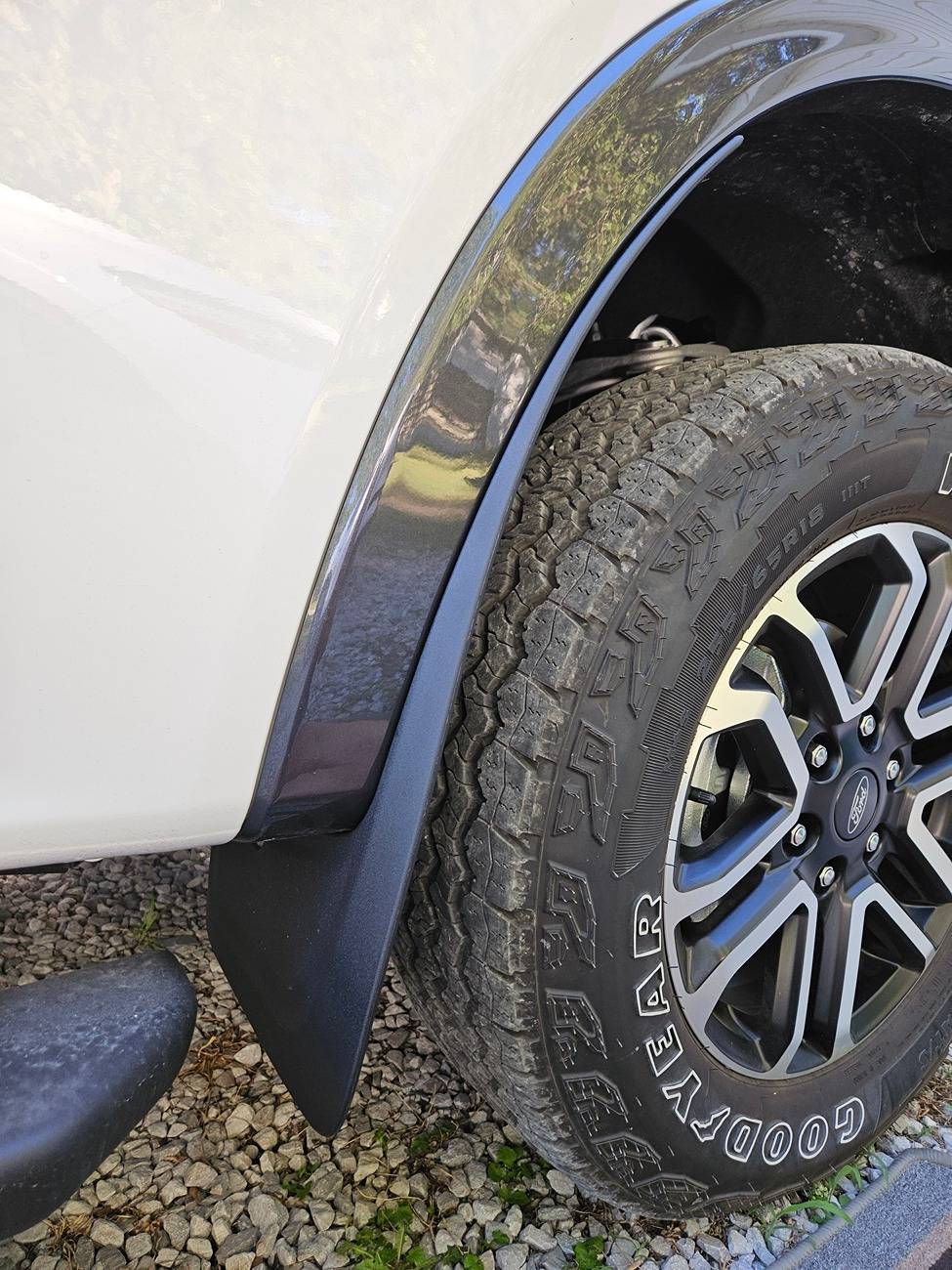 Ford Ranger Mud flaps, finally! by Motorcraft mudflaps installed 20240701_173705
