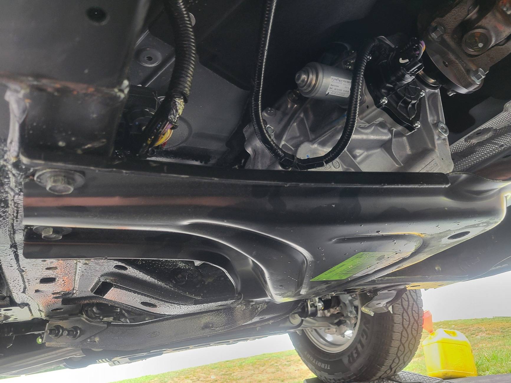 Ford Ranger Transfer Case shield install on XL 20240712_104227