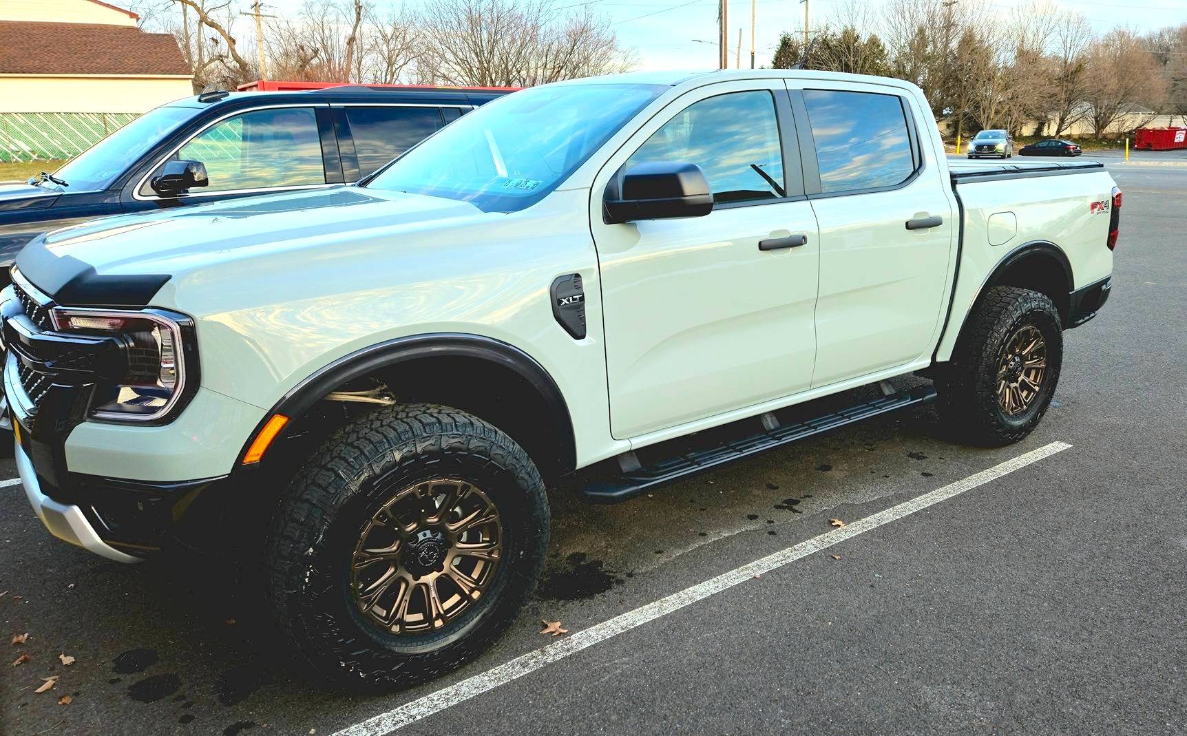 Ford Ranger 3" Level, 285 Tires, 25mm wheels on 2024 Ranger XLT FX4 20250110_163420