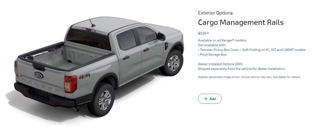 Ford Ranger Any Rangers equipped with Cargo Management Rails?? Cargo Management Rails.JPG