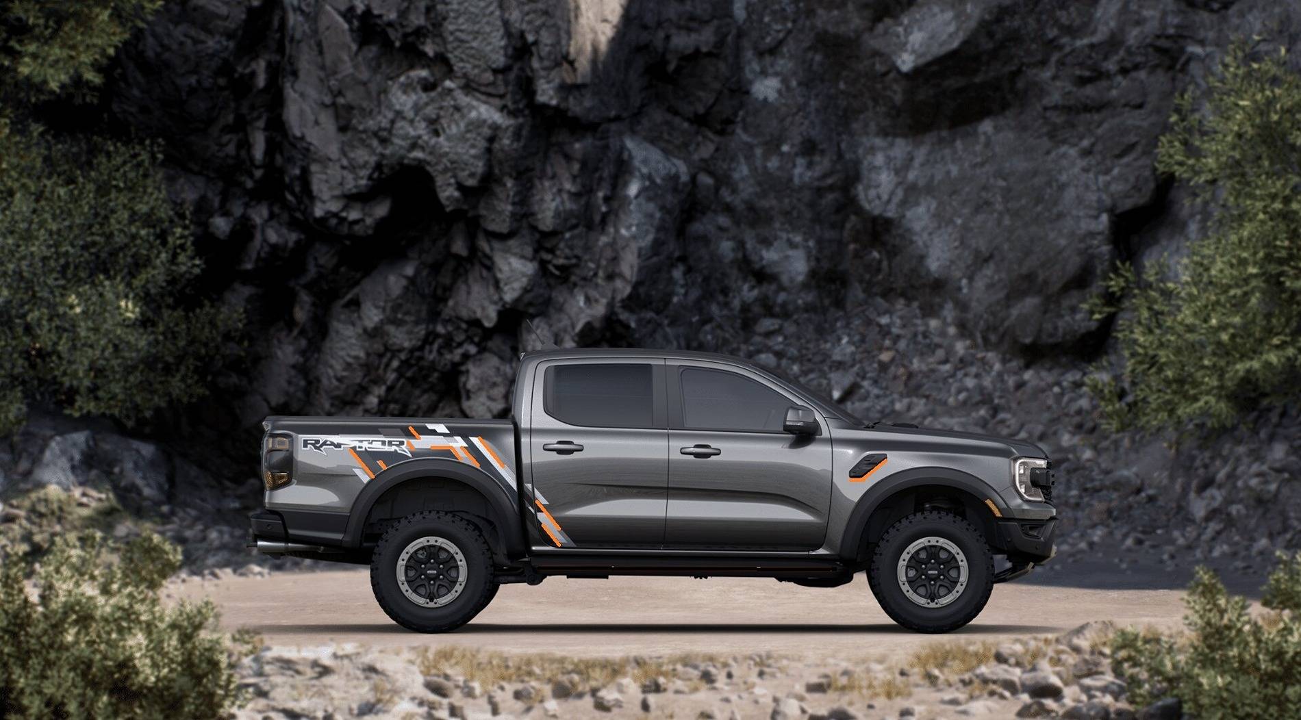 Ford Ranger Has anyone looked into adding the graphics package on a Ranger Raptor? CG raptor side with graphics and orange