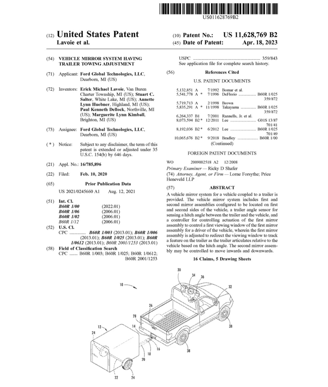 Ford Ranger Ford Patents Automatically Adjusting Mirrors for Trailer Towing ford-trailer-towing-adjustment-mirror-system-1