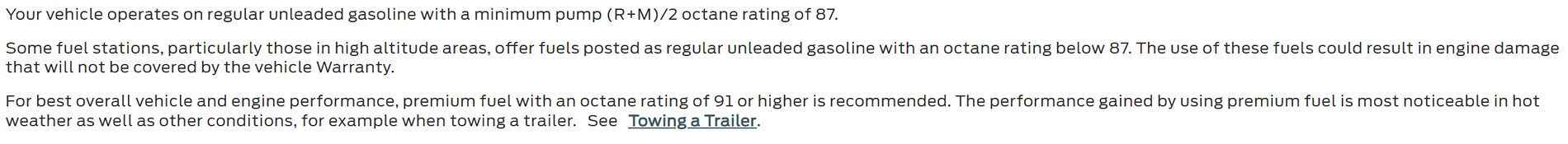 Ford Ranger Is the official 405 posted horsepower on 87 octane? fuel.PNG