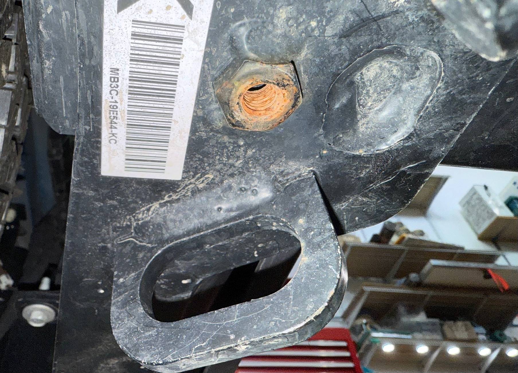 Ford Ranger Noticed a 10mm threaded nut on the bottom of the receiver - for an anti rattle device or some unknown accessory? IMG_0568