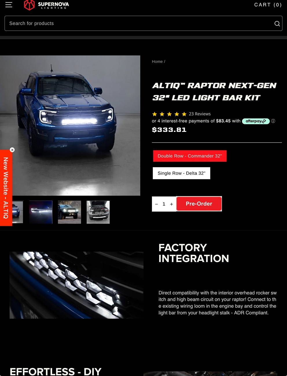 Ford Ranger Raptor LED Stealth Light Bar Installed IMG_0901