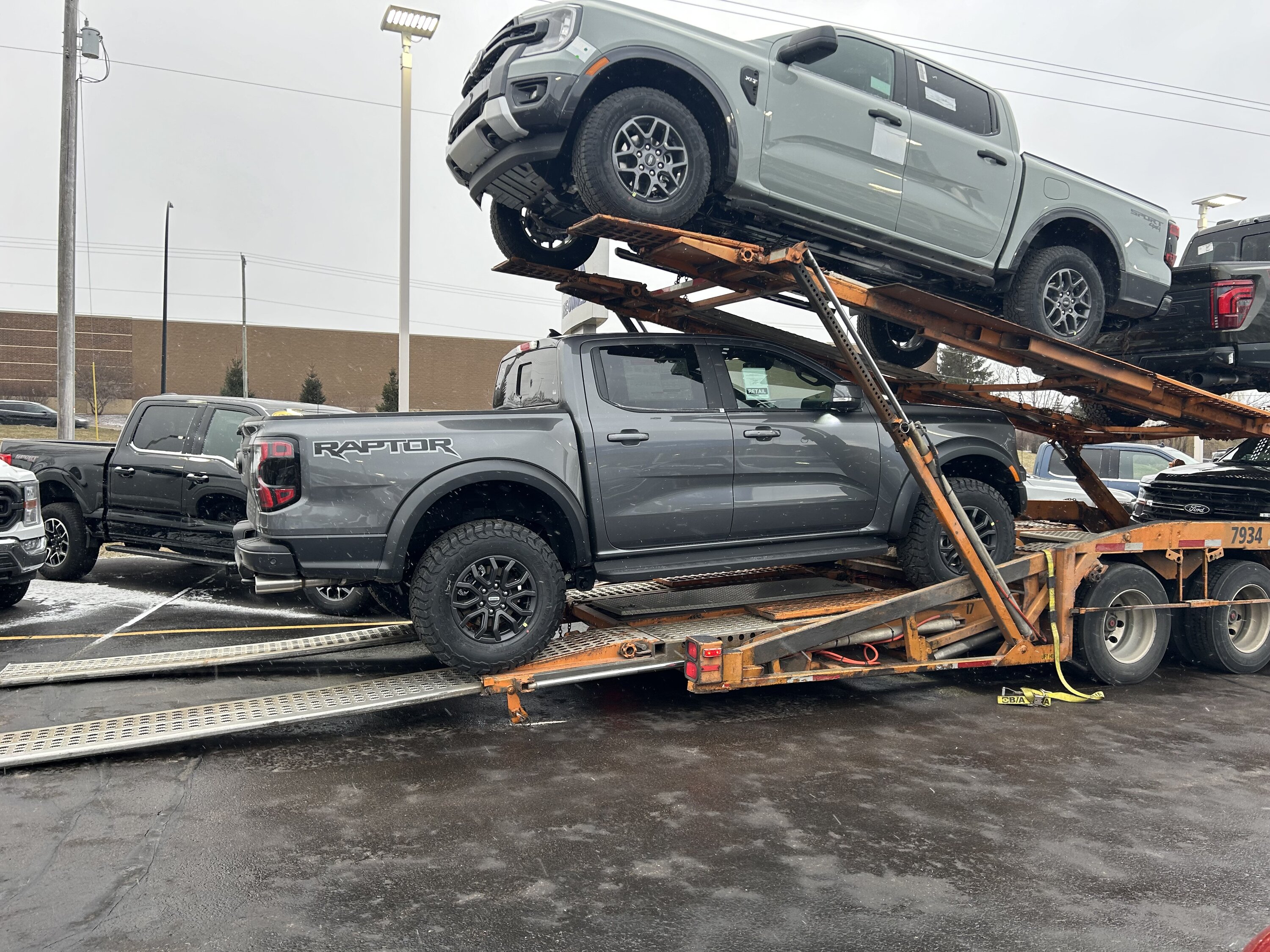 Ford Ranger Watching my 2024 Ranger Raptor get unloaded off delivery truck! 🤩😱 [cold start video added]! IMG_1797