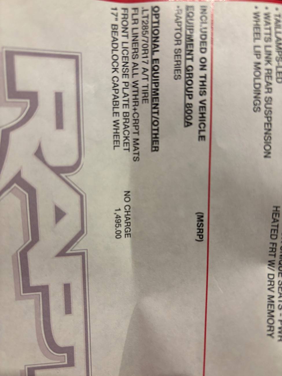 Ford Ranger Just got my RR delivered today, couple of questions IMG_2257