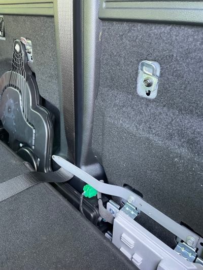 Ford Ranger Center Back Seatbelt Removal IMG_2886