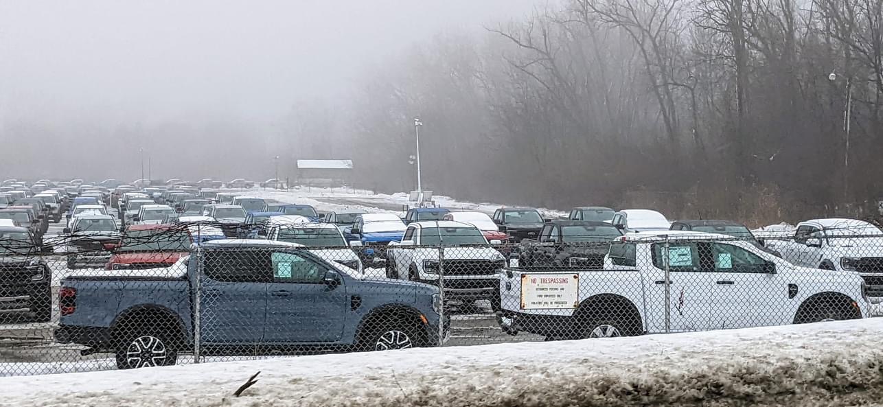 Ford Ranger Spied: Lot Full of 2024 Ranger Trucks Awaiting Shipment IMG_3481