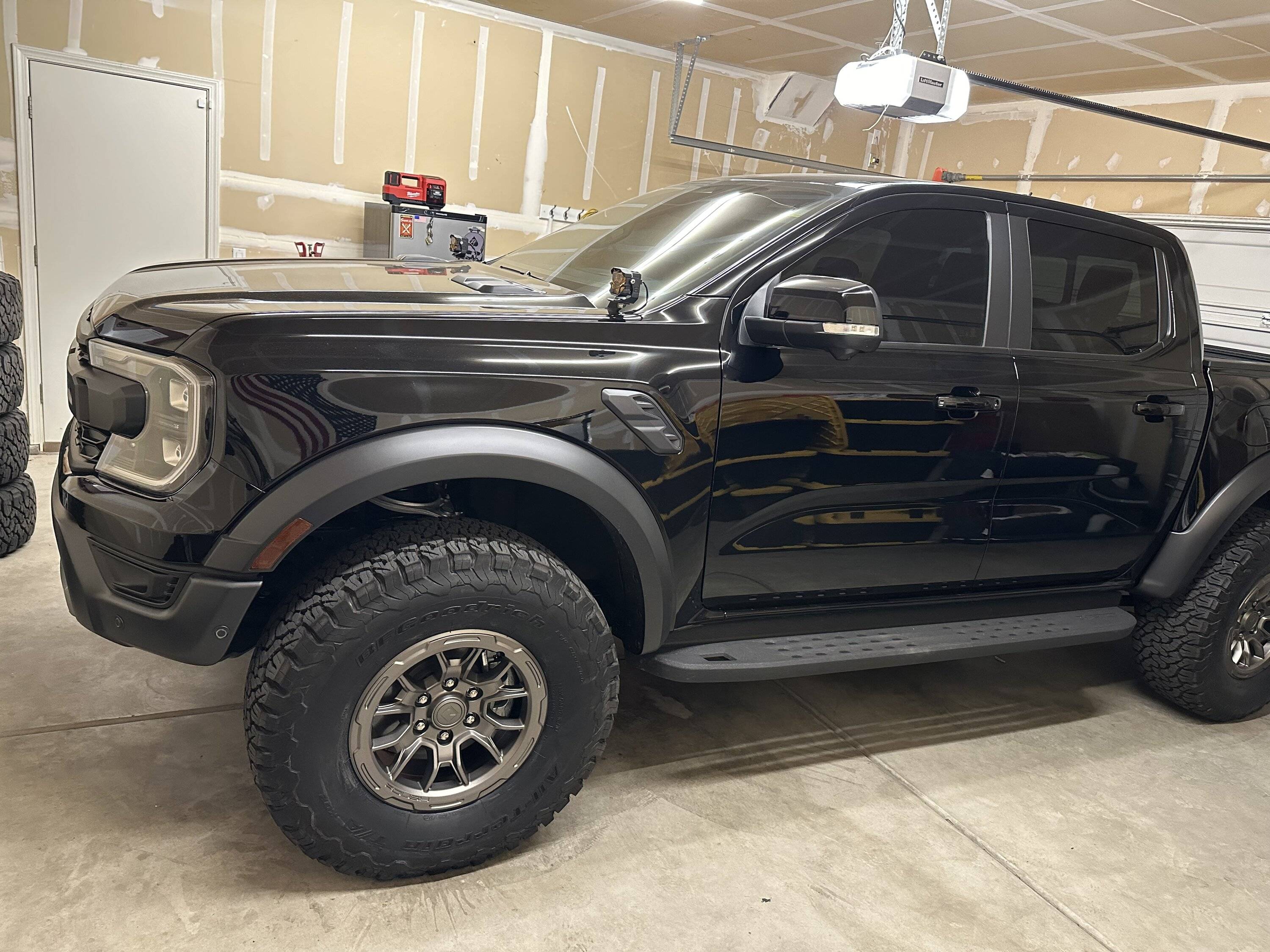 Ford Ranger Bronco Sasquatch Roush wheels with 35s installed on 2024 Ranger Raptor IMG_4162