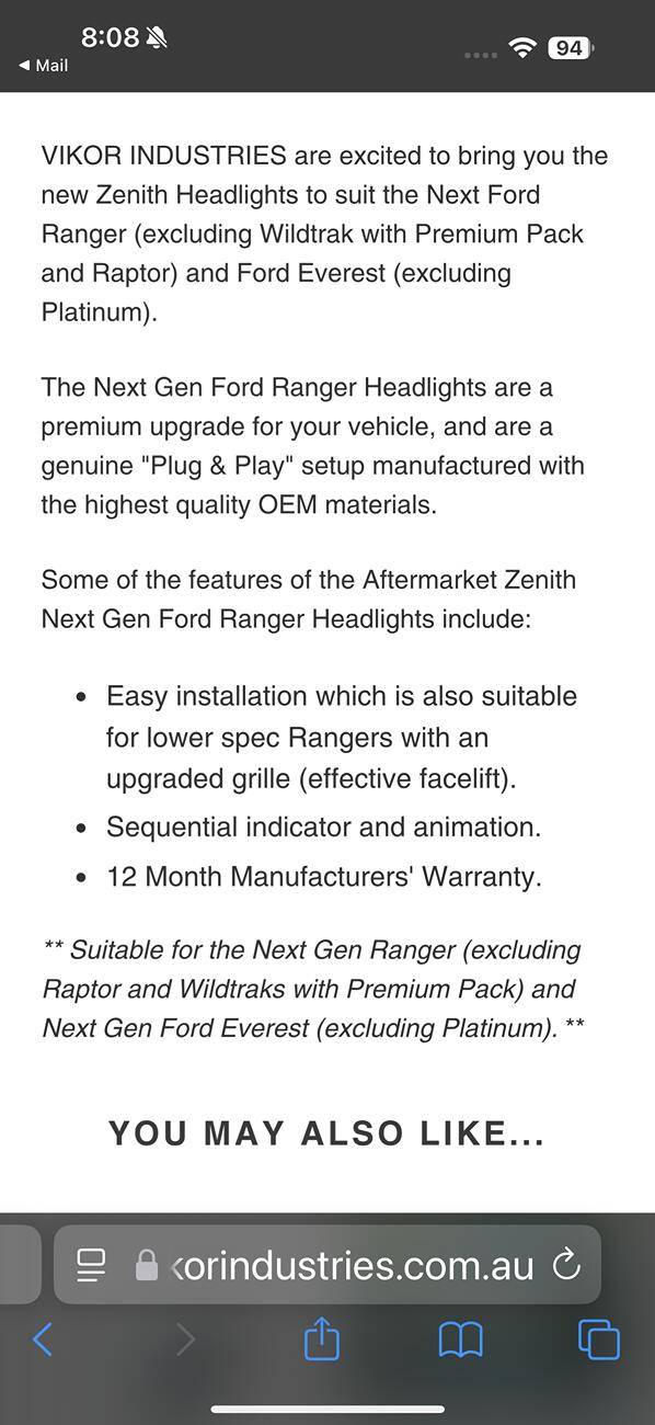 Ford Ranger Amber DRL Conversion Options IMG_4705