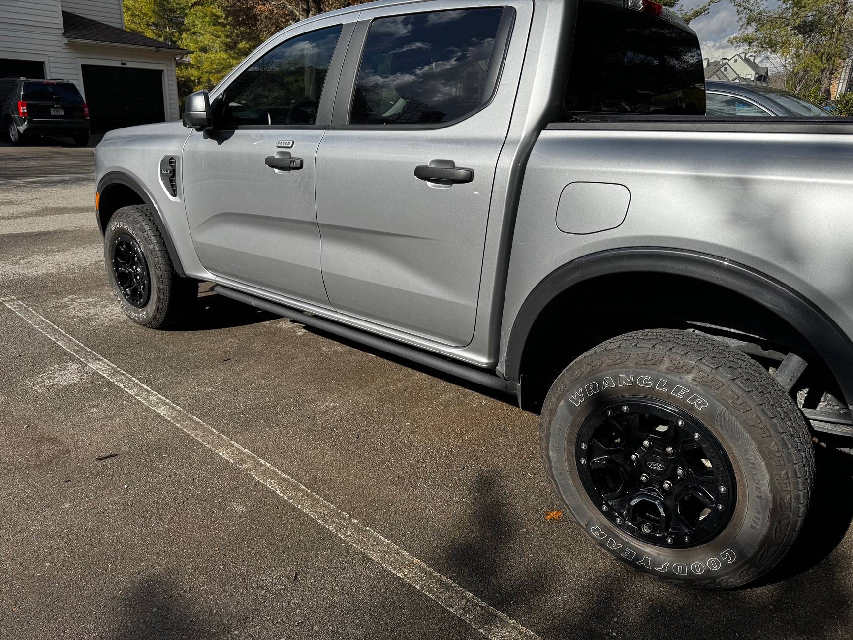 Ford Ranger Bronco Sasquatch Wheels Installed on 2024 Ranger XLT IMG_6400
