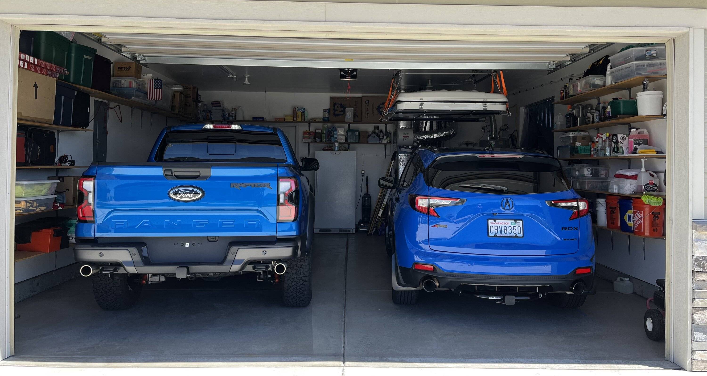 Ford Ranger Two blue rigs in the garage IMG_6731