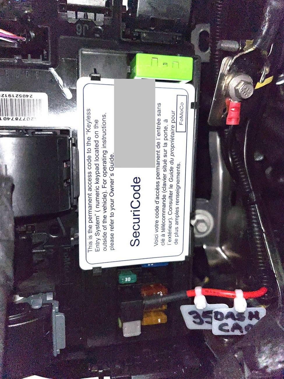 Ford Ranger HOW TO: Install dash cam using driver's side cabin fusebox, 2024 Ranger Raptor IMG_6857
