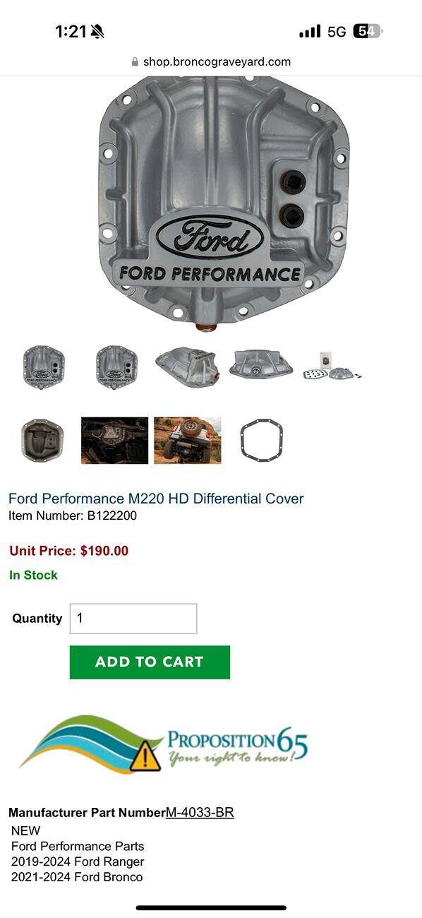 Ford Ranger Aftermarket rear diff cover Non raptor IMG_8615