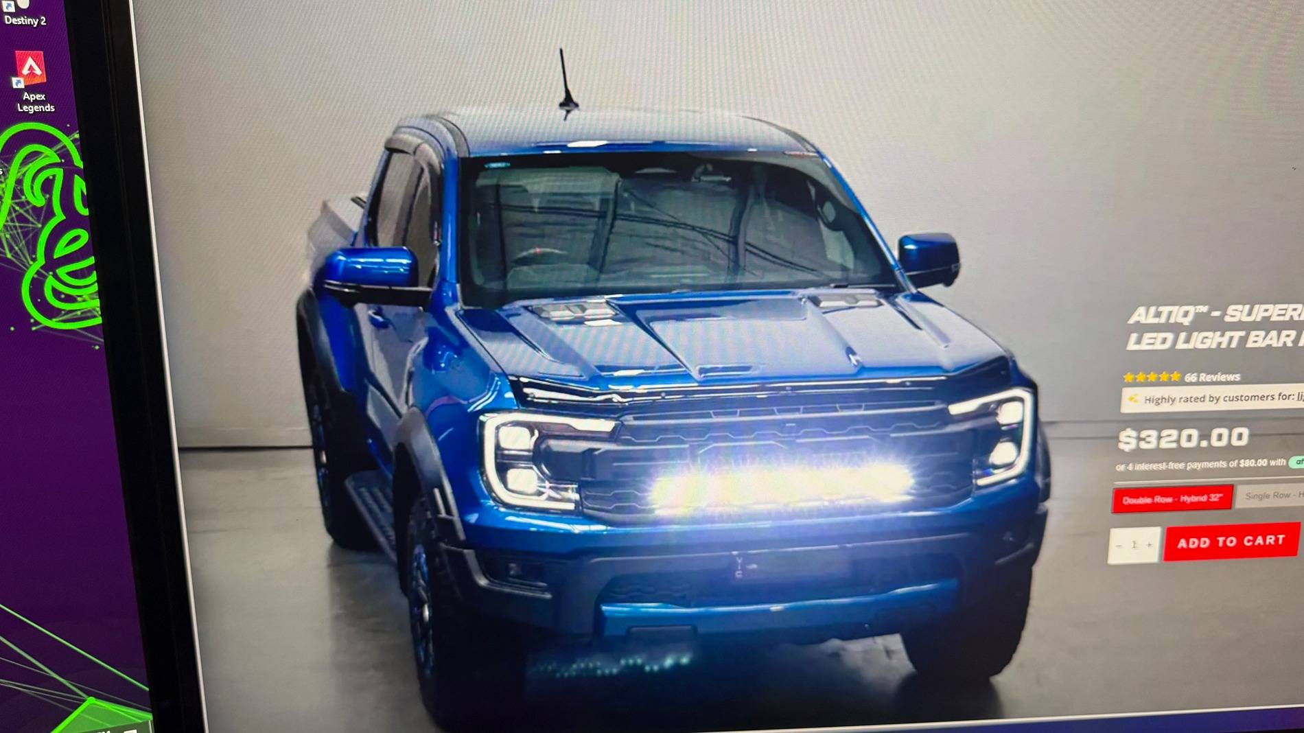 Ford Ranger Altiq Supernova Double Row light bar plug and play light  5