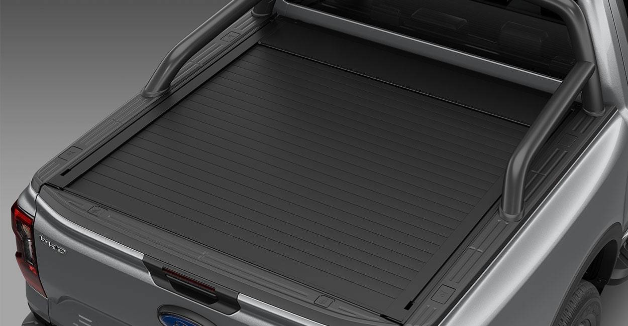 Ford Ranger Sports bar with factory roller shutter P703_FLA-Ranger-DBL_Mountaintop-Rail-Cover-large