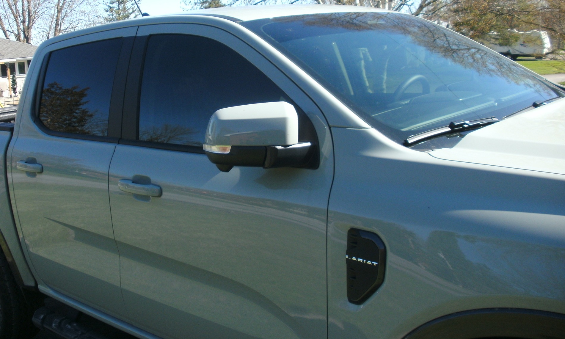 Ford Ranger Window Tinting -- 20% to match the rear window factory tint? Pass front side view tint