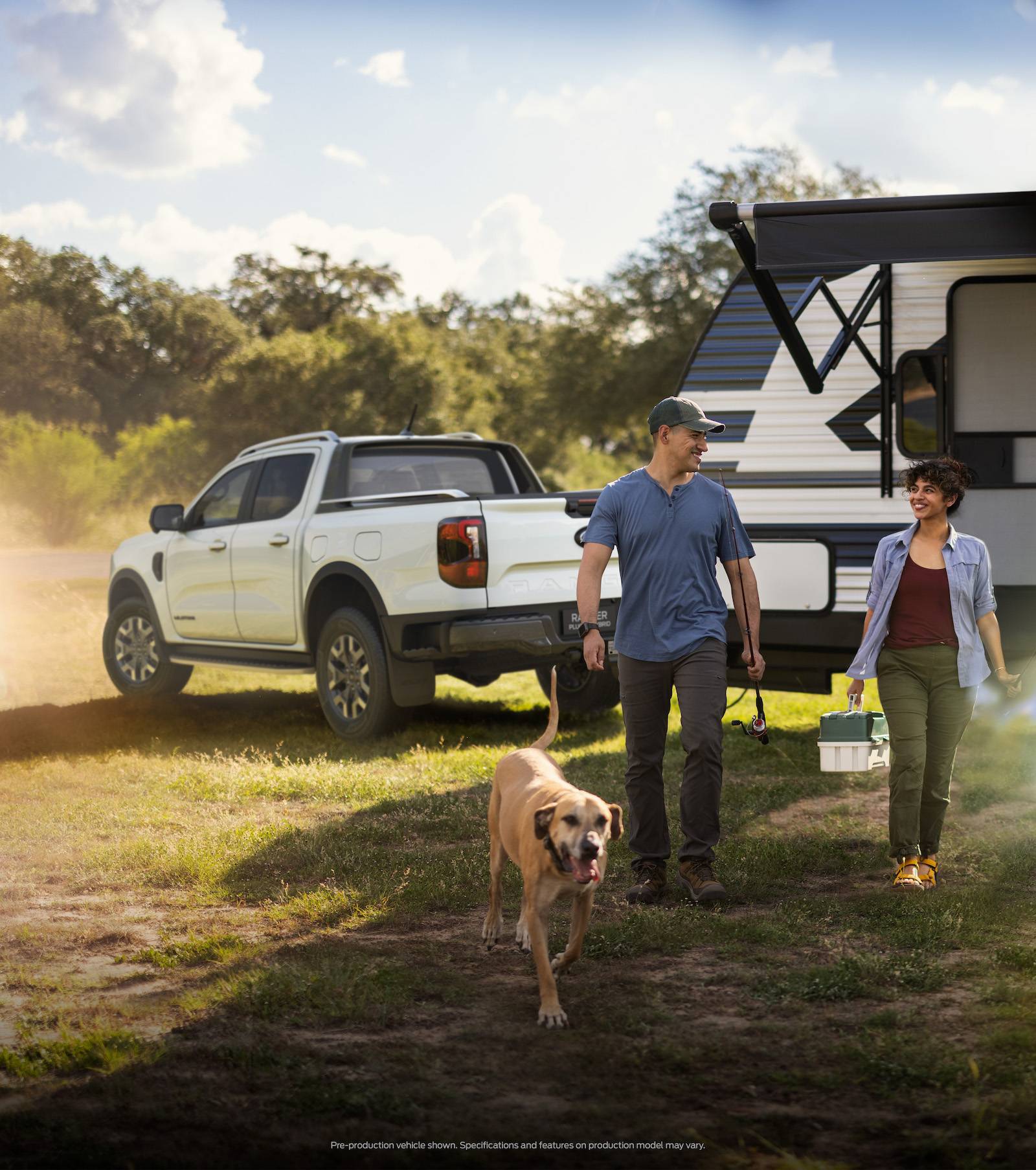 Ford Ranger 2025 Ranger PHEV Hybrid Revealed w/ Pro Power Onboard, 28 Miles Range, Arriving Early 2025 (Europe/AUS) Ranger PHEV_AU_Caravan Fishing R34