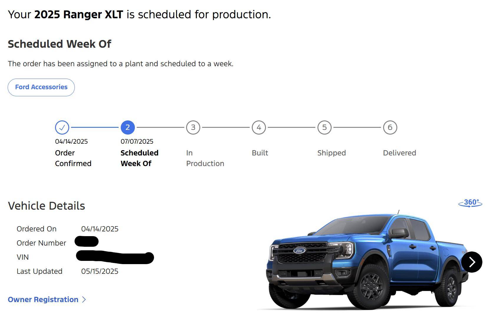 Ford Ranger Ordering Timeline Estimate for 2.7 XLT ranger2025