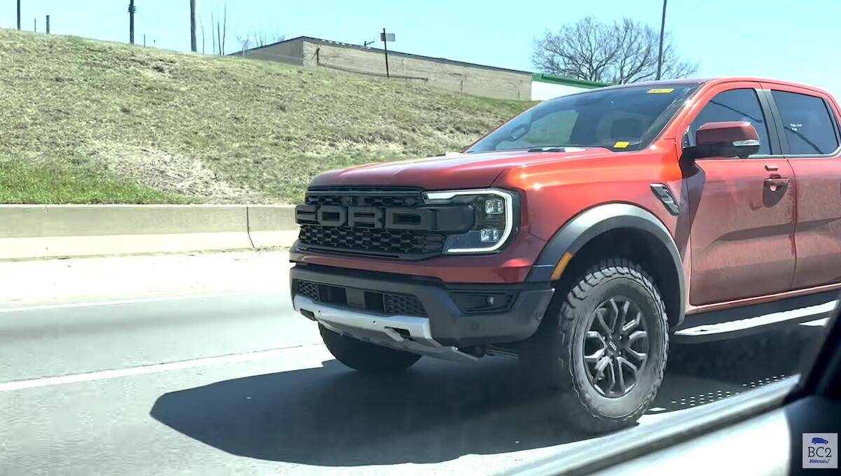 Video U.S. 2024 Ranger Raptor Spotted Highway Driving Ranger6G