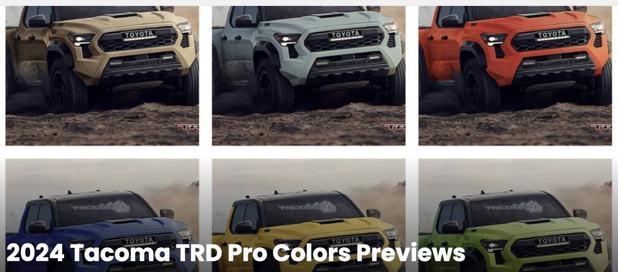 Ford Ranger 2024 Tacoma TRD Pro in Toyota factory colors screenshot-2023-05-15-at-4-19-41-pm-