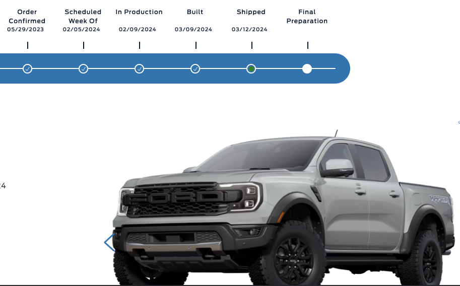 Ford Ranger Order Tracker Status Screenshot 2024-03-13 at 8.26.08 AM
