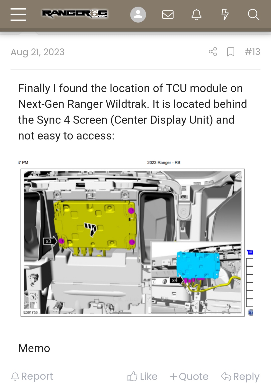 Ford Ranger Telematics Control Unit Screenshot_20231115_094829_Samsung Internet