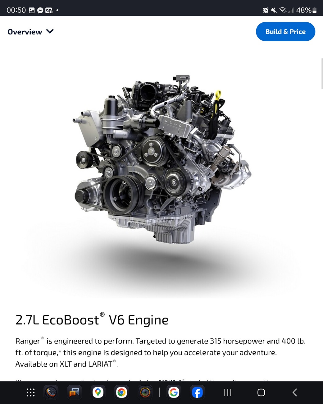 Ford Ranger 2.7L EcoBoost V6 EPA MPG Gas Mileage Released for 2024 Ranger Screenshot_20240316_005015_Chrome