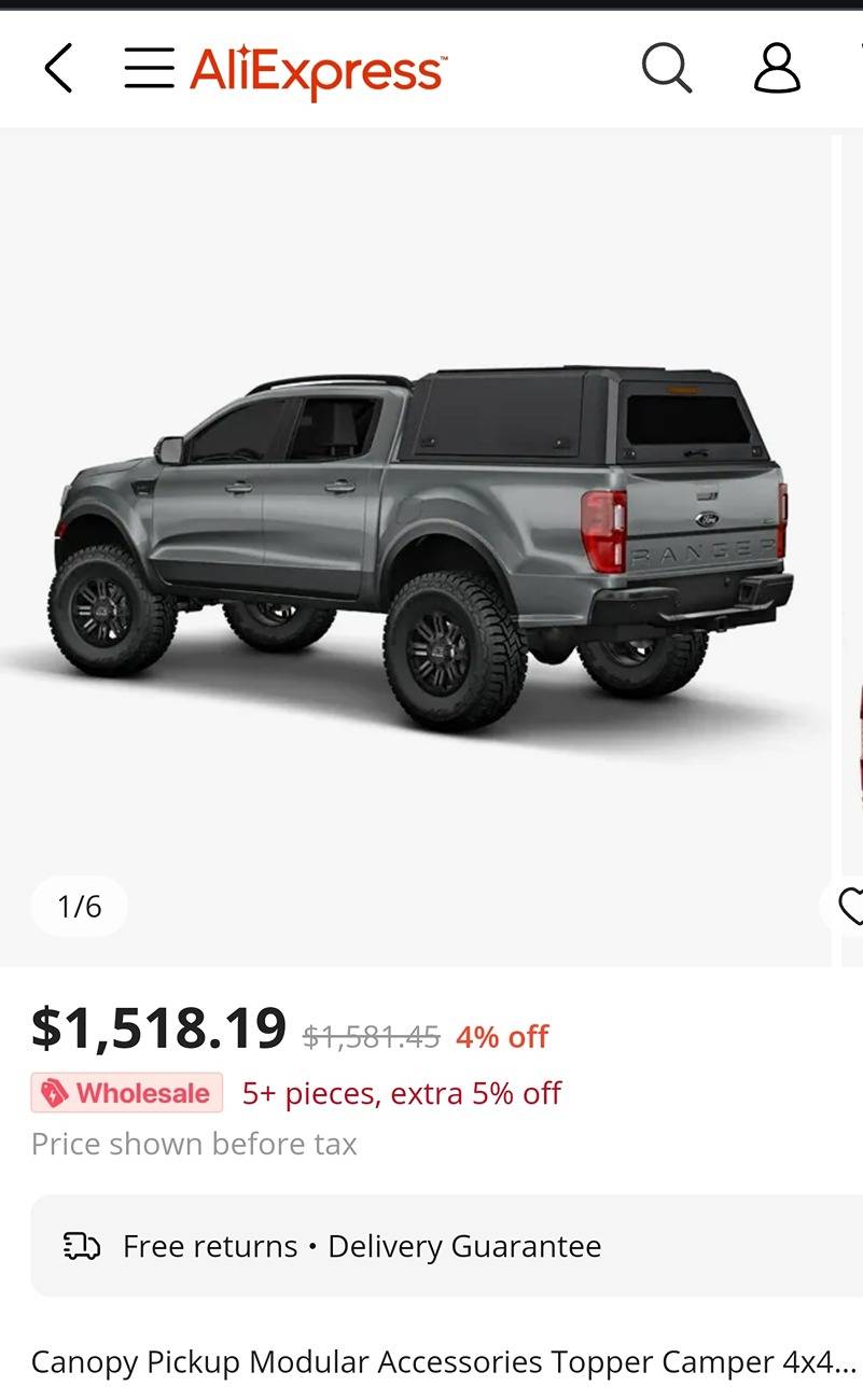 Ford Ranger LEER topper for 2024 Ranger? Screenshot_20240318_113549_Chrome