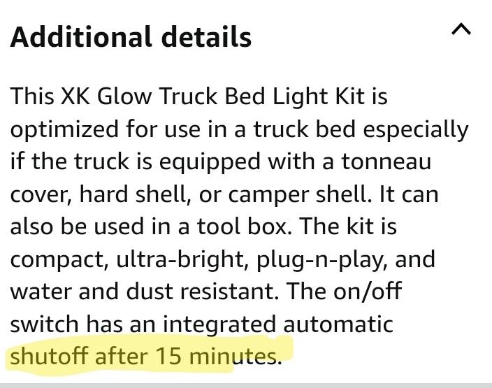 Ford Ranger Constant power wire in or near the bed for lightning Screenshot_20241124_222738_Amazon Shoppin