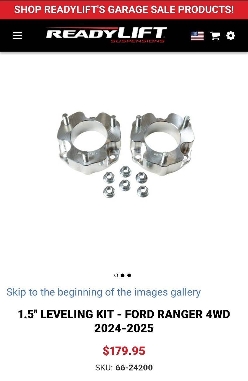 Ford Ranger 1.5 inch Ready Lift + 315 tires on Wildtrak wheel set up Screenshot_20250611_225710_Chrome
