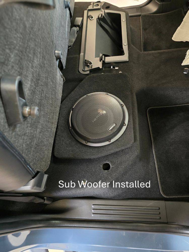 Ford Ranger Another Sub woofer & Amp Installation Sub Woofer Installed.JPG