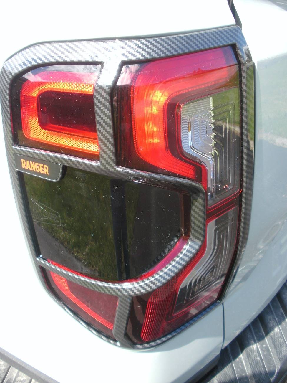 Ford Ranger Installed Front Headlight and Taillight Guards on Ranger Raptor Tail light cover
