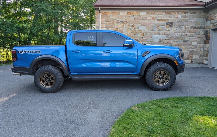 New shoes are on Ranger Raptor! 17x8.5 +10 offset Fuel Hype Wheels in Satin Bronze