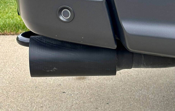 Exhaust tail pipes / tips black out