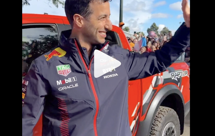 Ranger Raptor driven by Daniel Ricciardo at Australian GP