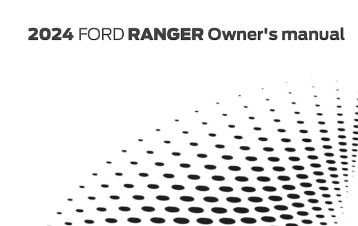 2024 Ranger Owner's Manual Now Available [PDF]