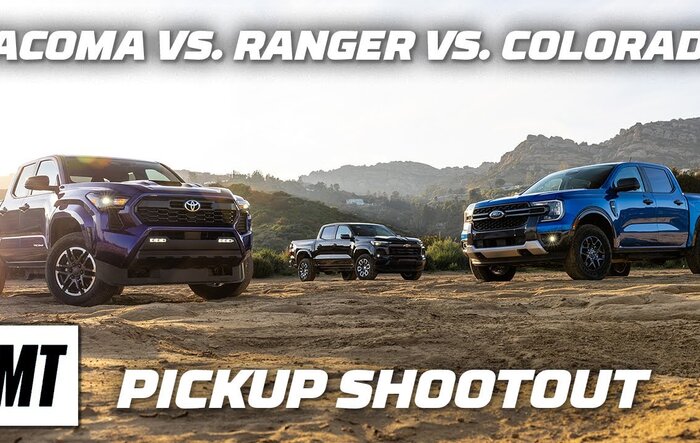 Mid-Size Pickups Throw Down: 2024 Ranger XLT vs. Tacoma TRD Sport 4x4 vs. Colorado