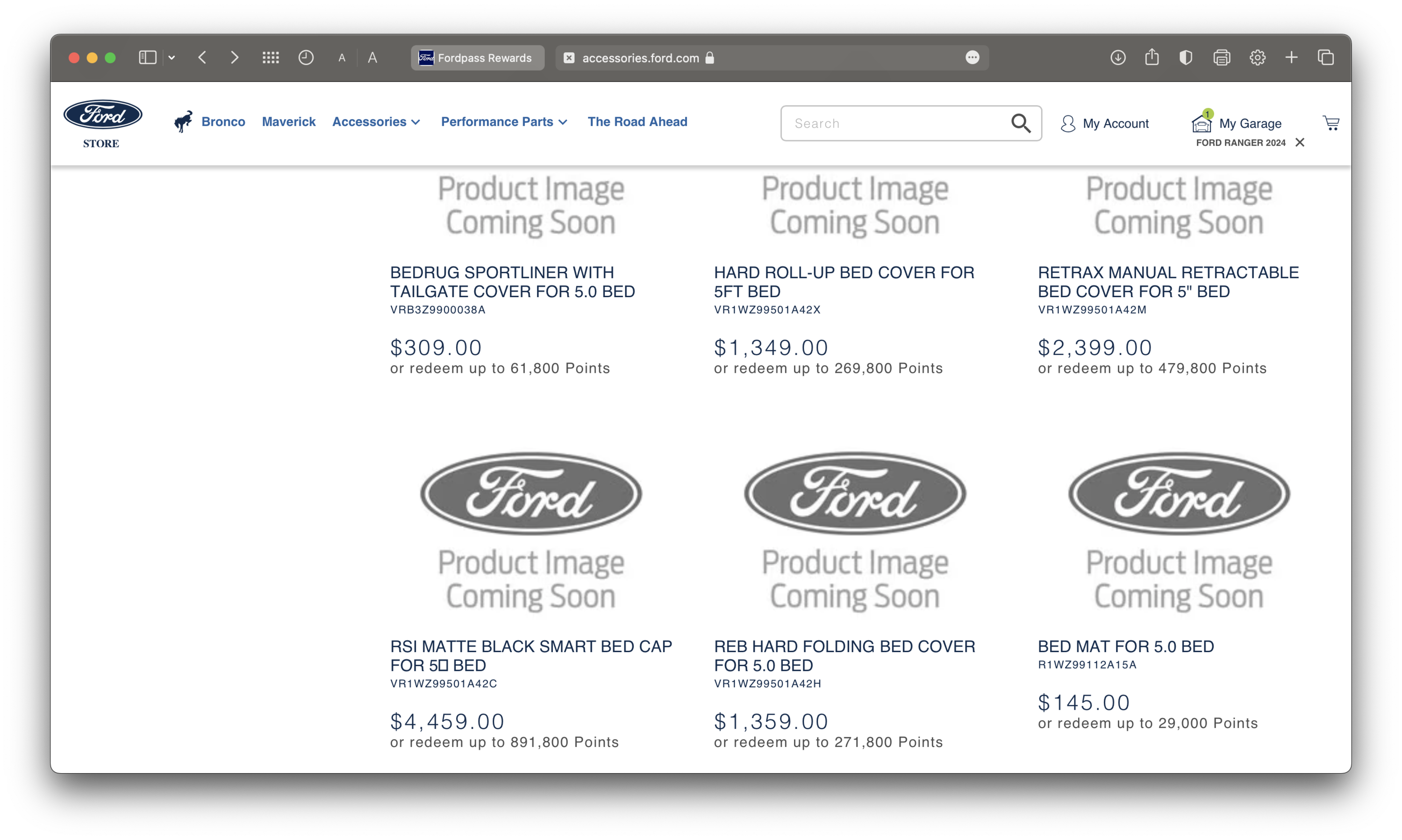 Ford Accessories site now lists parts for the 6G Ranger Ranger6G